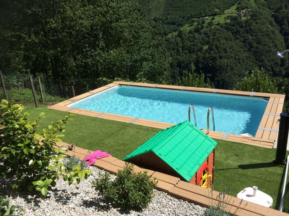 Chalet Con Piscina Garzeno Экстерьер фото